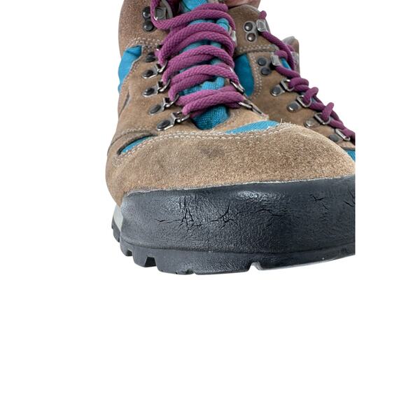 VTG Merrell Westwind GTX Air Cushion Hiking Boots Womens 7.5‎ Brown Blue Lace Up - Picture 9 of 16